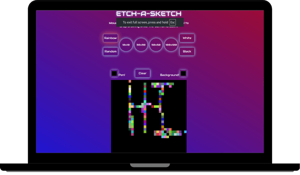 Screenshot of project